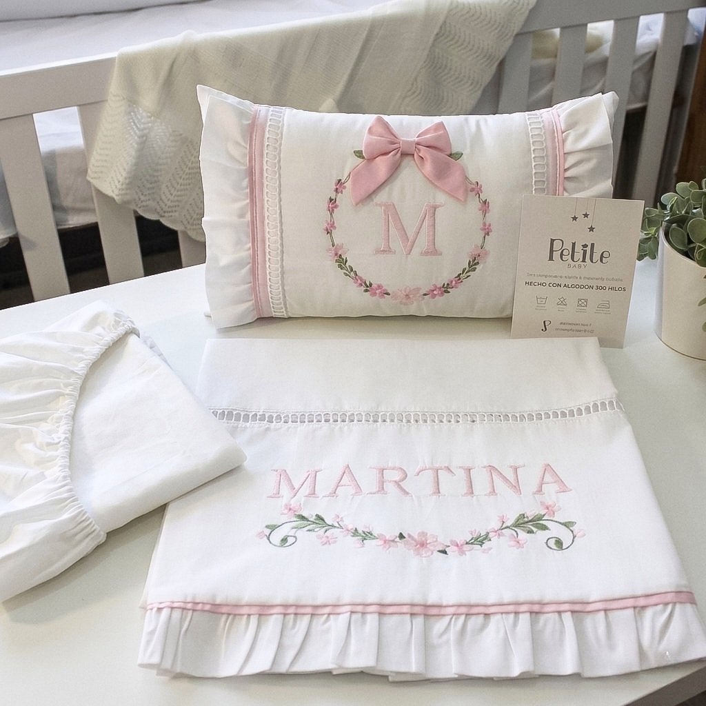 Ajuar PREMIUN Cuna colecho, Personalizado (NIÑA)